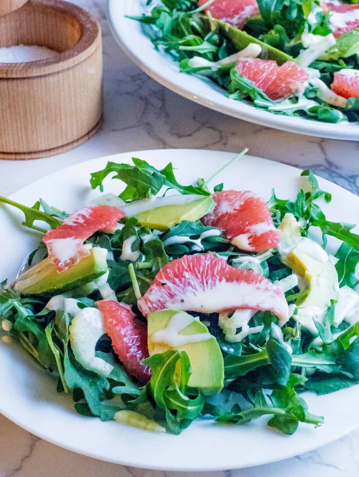 avocado-grapefruit-salad-on-small-salad-plates