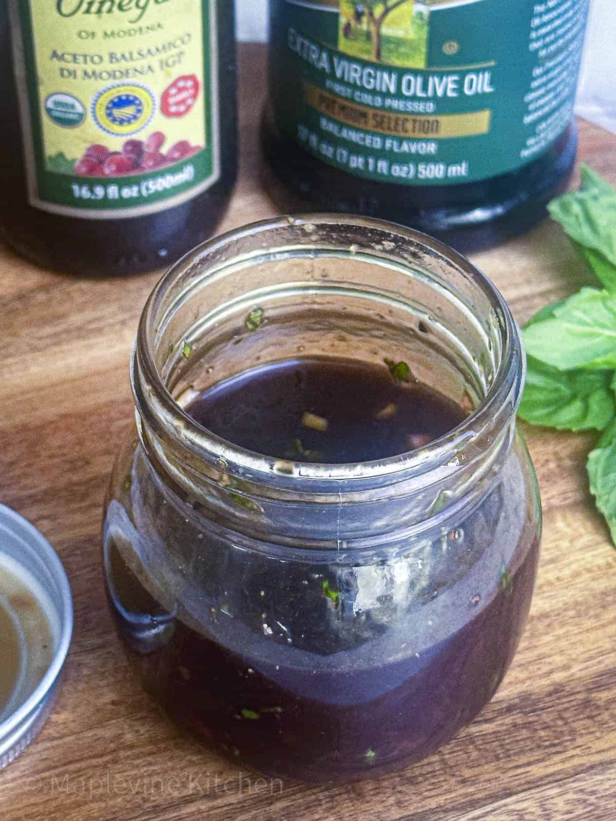 Homemade Balsamic and Fresh Basil Vinaigrette