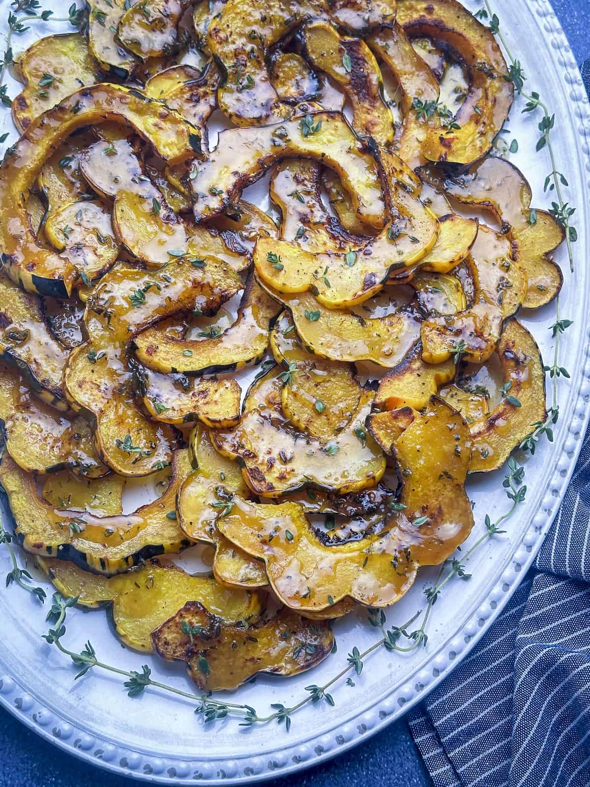 Roasted Carnival Squash with Maple Ginger Glaze