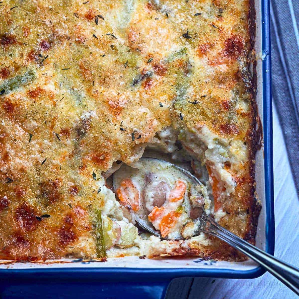 Spring Vegetables Au Gratin